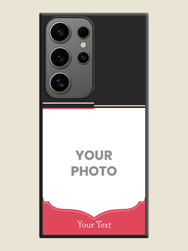 Custom Classic Plain Design with Name - Photo on Space Black Soft Matte Phone Cover - Galaxy S24 Ultra 5G - alternate view