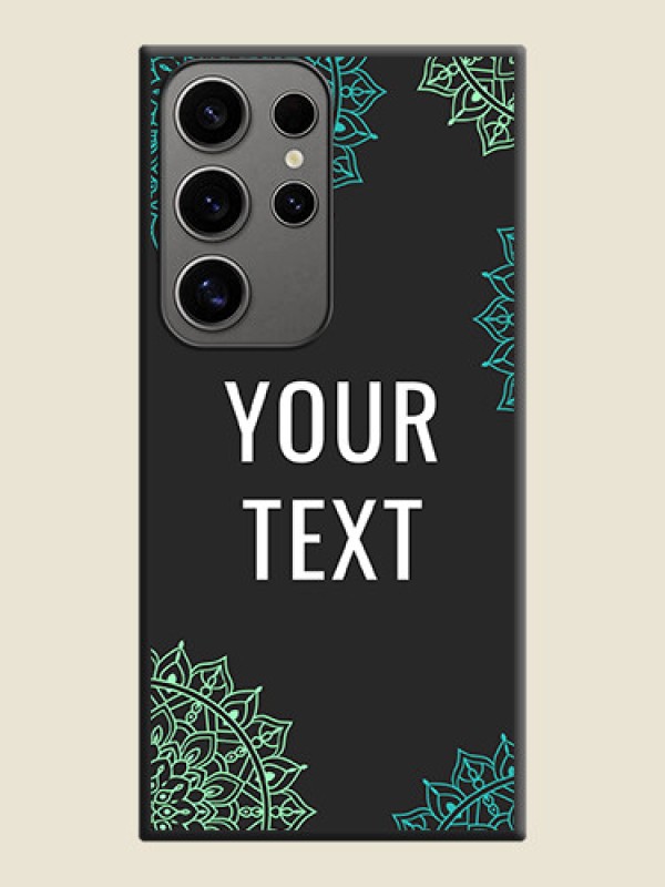Custom Your Name with Floral Design on Space Black Custom Soft Matte Back Cover - Galaxy S24 Ultra 5G - alternate view