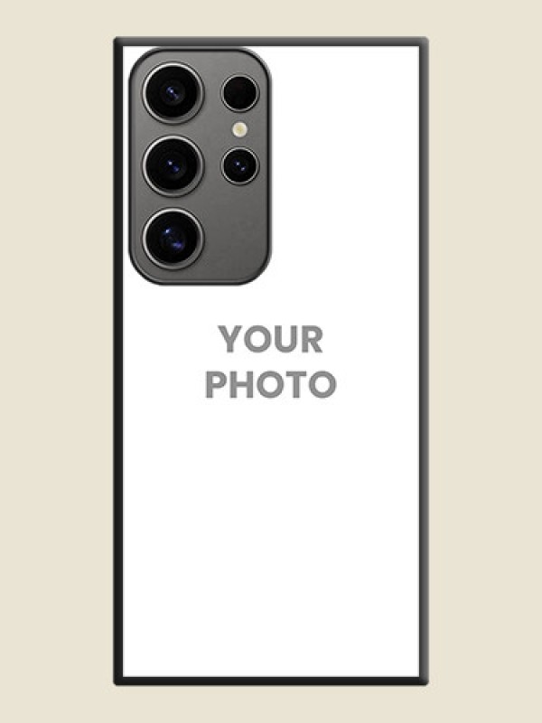 Custom Full Single Pic Upload On Space Black Personalized Soft Matte Phone Covers - Galaxy S24 Ultra 5G - alternate view