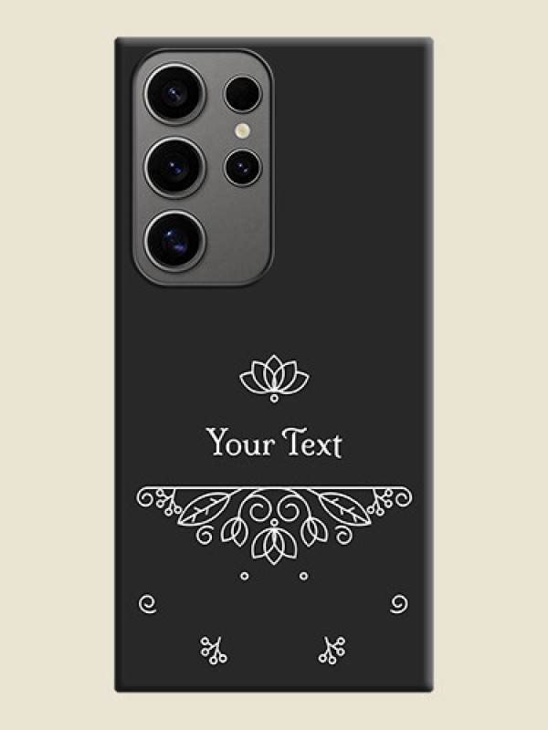 Custom Lotus Garden Custom Text On Space Black Personalized Soft Matte Phone Covers - Galaxy S24 Ultra 5G - alternate view