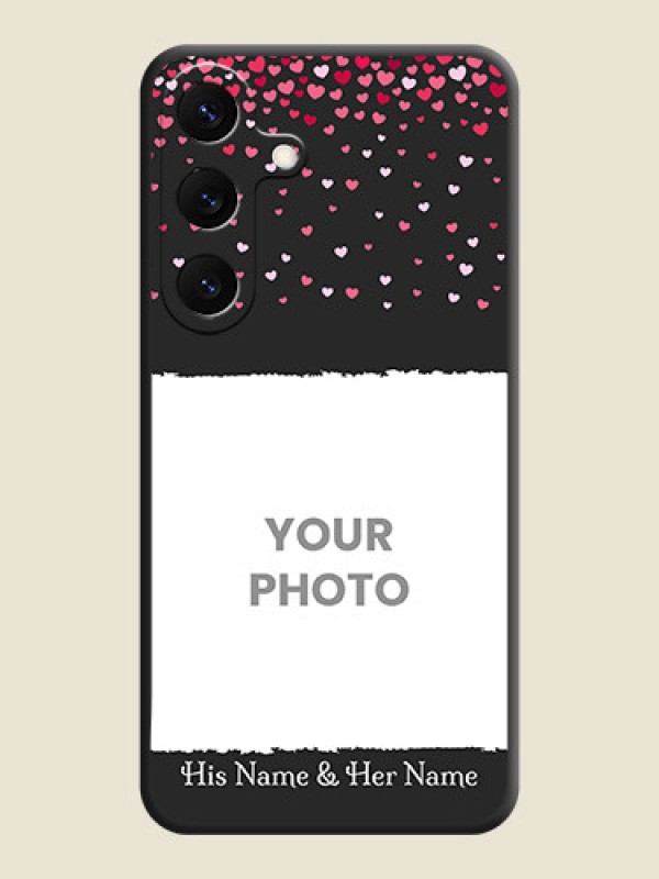 Custom Fall in Love with Your Partner on Photo On Space Black Custom Soft Matte Mobile Back Cover - Galaxy S25 5G - alternate view