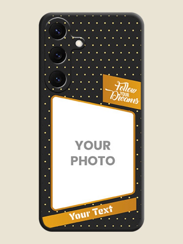 Custom Follow Your Dreams with White Dots On Space Black Custom Soft Matte Mobile Back Cover - Galaxy S25 5G - alternate view