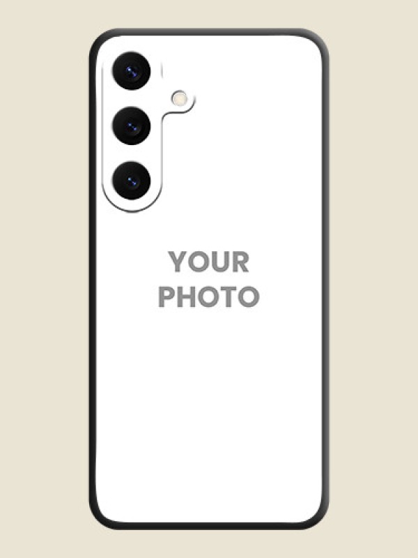 Custom Full Single Pic Upload On Space Black Custom Soft Matte Mobile Back Cover - Galaxy S25 5G - alternate view