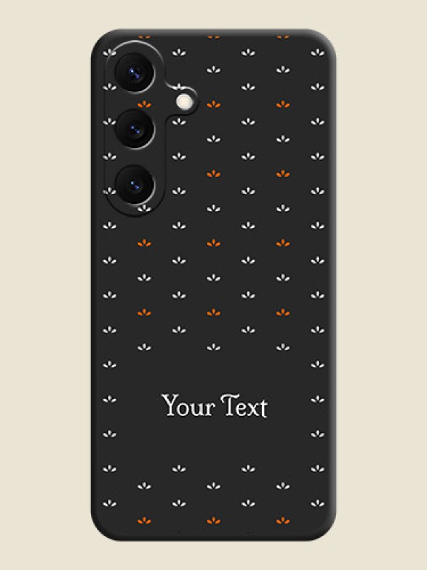Custom Simple Pattern With Custom Text On Space Black Custom Soft Matte Mobile Back Cover - Galaxy S25 5G - alternate view