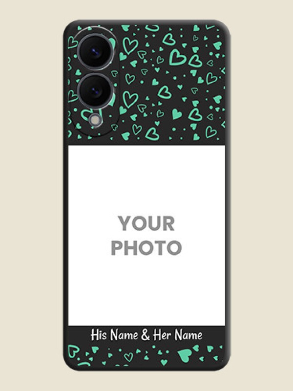Custom Sea Green Indefinite Love Pattern on Photo On Space Black Custom Soft Matte Mobile Back Cover - Samsung Galaxy S25 Edge 5G - alternate view