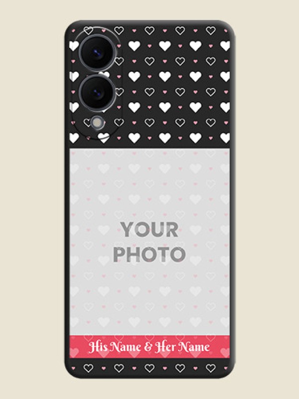 Custom White Color Love Symbols with Text Design on Photo On Space Black Custom Soft Matte Mobile Back Cover - Samsung Galaxy S25 Edge 5G - alternate view