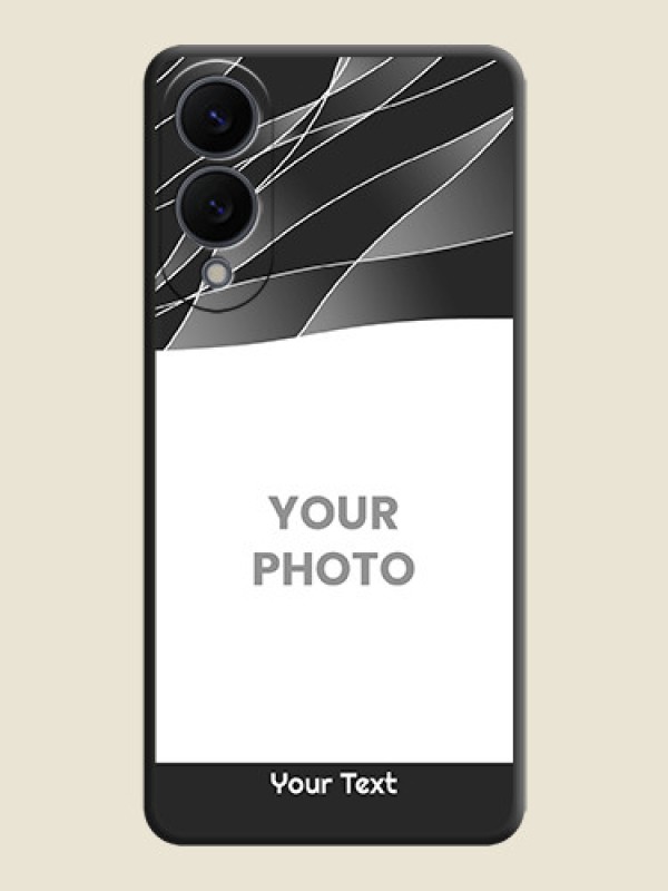 Custom Mixed Wave Lines on Photo On Space Black Custom Soft Matte Mobile Back Cover - Samsung Galaxy S25 Edge 5G - alternate view