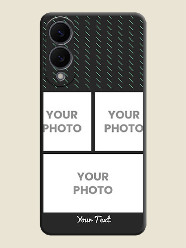 Custom Cross Dotted Pattern with 2 Image Holder On Space Black Custom Soft Matte Mobile Back Cover - Samsung Galaxy S25 Edge 5G - alternate view