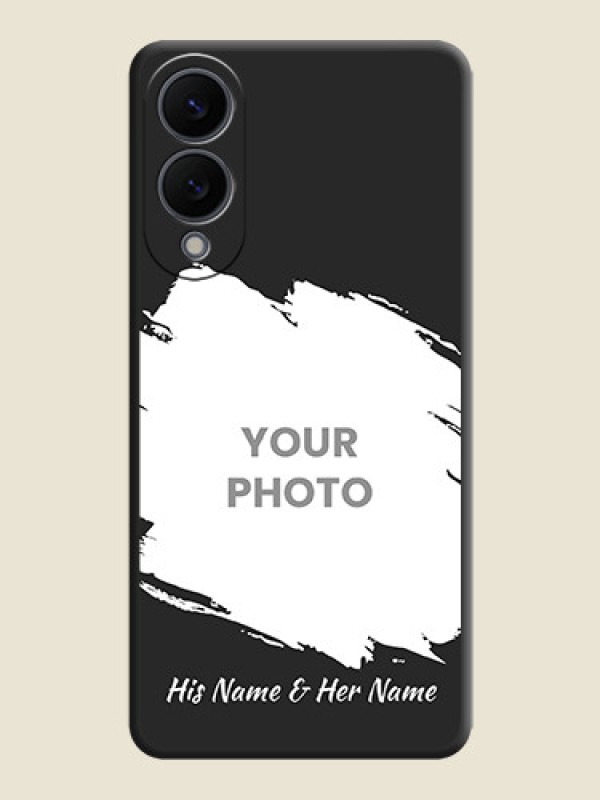 Custom Grunge Brush Strokes on Photo On Space Black Custom Soft Matte Mobile Back Cover - Samsung Galaxy S25 Edge 5G - alternate view