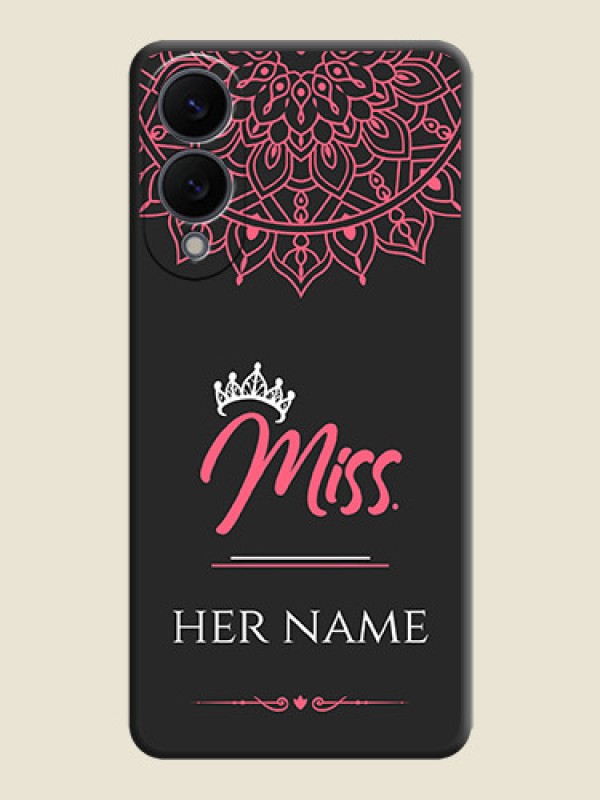 Custom Mrs Name with Floral Design On Space Black Custom Soft Matte Mobile Back Cover - Samsung Galaxy S25 Edge 5G - alternate view