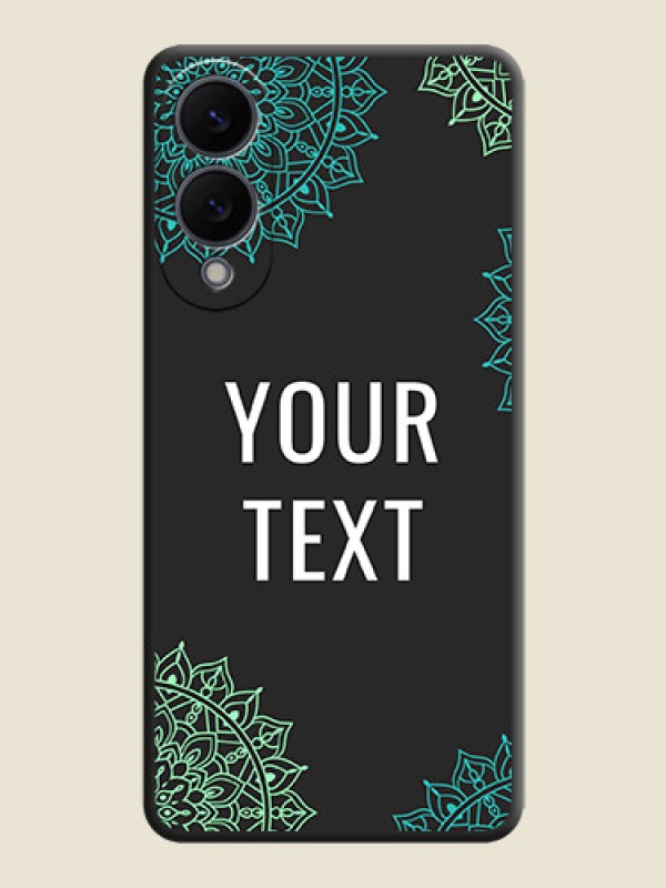 Custom Your Name with Floral Design On Space Black Custom Soft Matte Mobile Back Cover - Samsung Galaxy S25 Edge 5G - alternate view