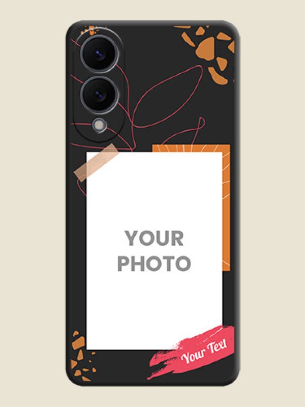 Custom Orange Photo Frame On Space Black Custom Soft Matte Mobile Back Cover - Samsung Galaxy S25 Edge 5G - alternate view