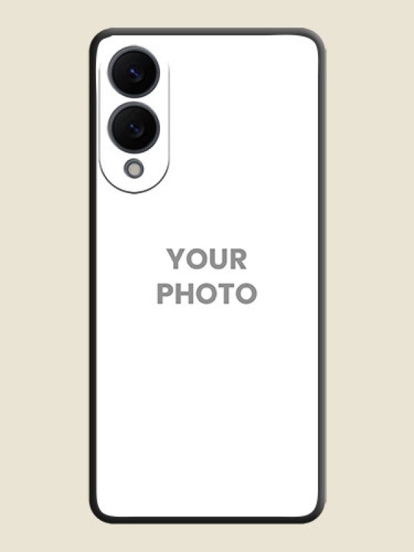 Custom Full Single Pic Upload On Space Black Custom Soft Matte Mobile Back Cover - Samsung Galaxy S25 Edge 5G - alternate view