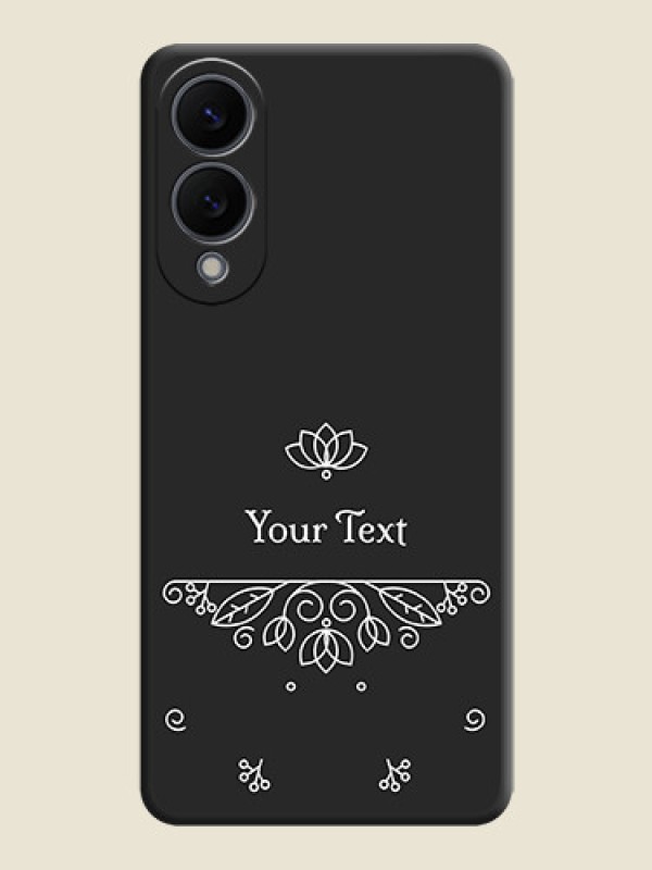Custom Lotus Garden Custom Text On Space Black Custom Soft Matte Mobile Back Cover - Samsung Galaxy S25 Edge 5G - alternate view