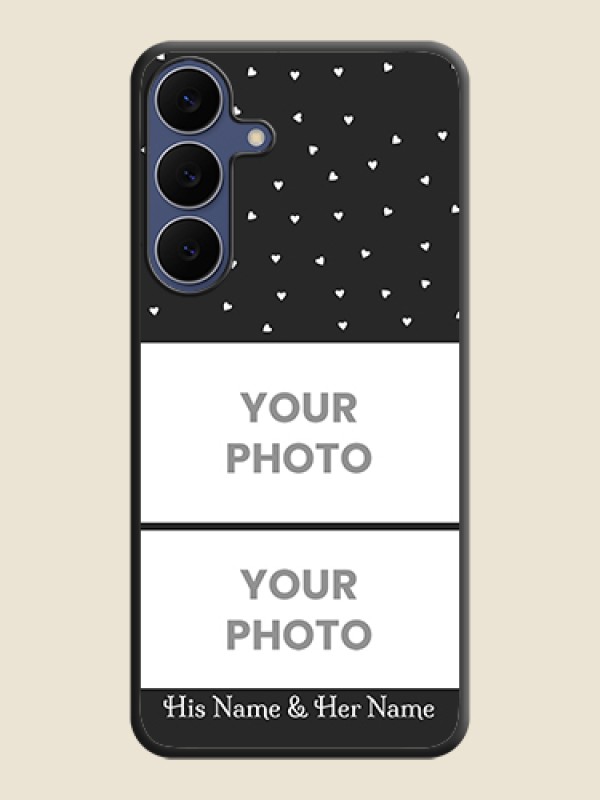 Custom Miniature Love Symbols with Name On Space Black Custom Soft Matte Mobile Back Cover - Samsung Galaxy S25 FE 5G - alternate view