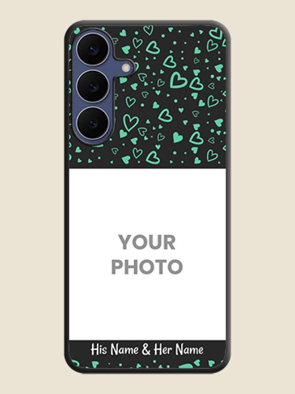 Custom Sea Green Indefinite Love Pattern on Photo On Space Black Custom Soft Matte Mobile Back Cover - Samsung Galaxy S25 FE 5G - alternate view