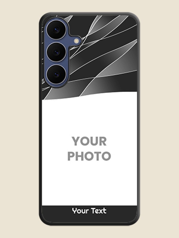 Custom Mixed Wave Lines on Photo On Space Black Custom Soft Matte Mobile Back Cover - Samsung Galaxy S25 FE 5G - alternate view