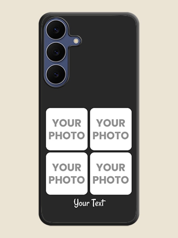 Custom Floral Art with 6 Image Holder on Photo On Space Black Custom Soft Matte Mobile Back Cover - Samsung Galaxy S25 FE 5G - alternate view