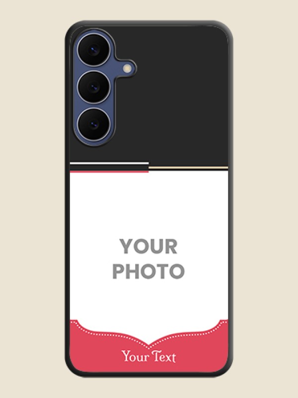 Custom Classic Plain Design with Name On Space Black Custom Soft Matte Mobile Back Cover - Samsung Galaxy S25 FE 5G - alternate view