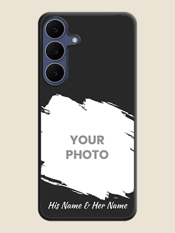Custom Grunge Brush Strokes on Photo On Space Black Custom Soft Matte Mobile Back Cover - Samsung Galaxy S25 FE 5G - alternate view