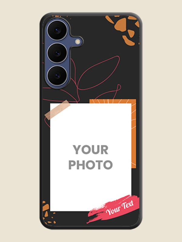 Custom Orange Photo Frame On Space Black Custom Soft Matte Mobile Back Cover - Samsung Galaxy S25 FE 5G - alternate view