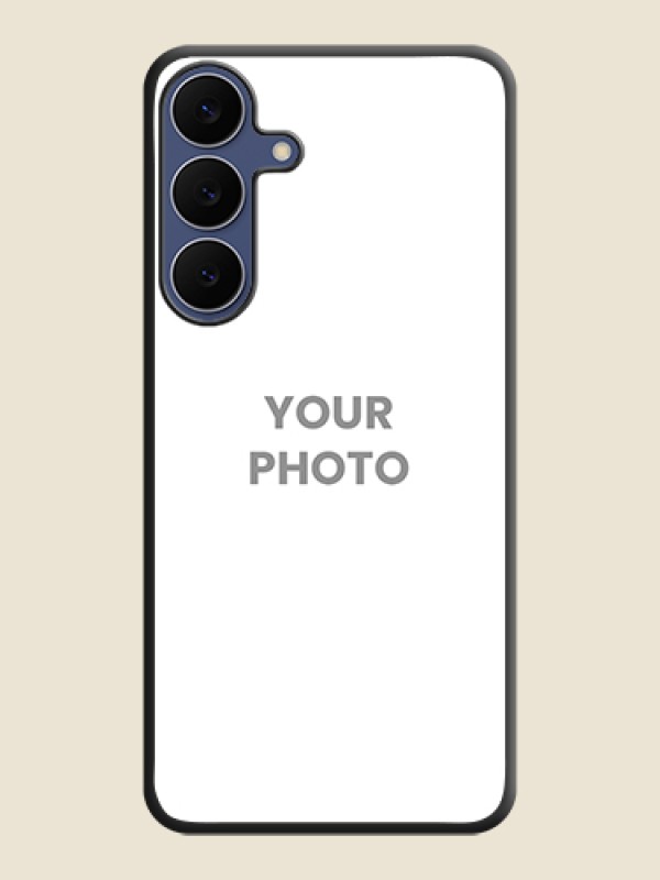 Custom Full Single Pic Upload On Space Black Custom Soft Matte Mobile Back Cover - Samsung Galaxy S25 FE 5G - alternate view