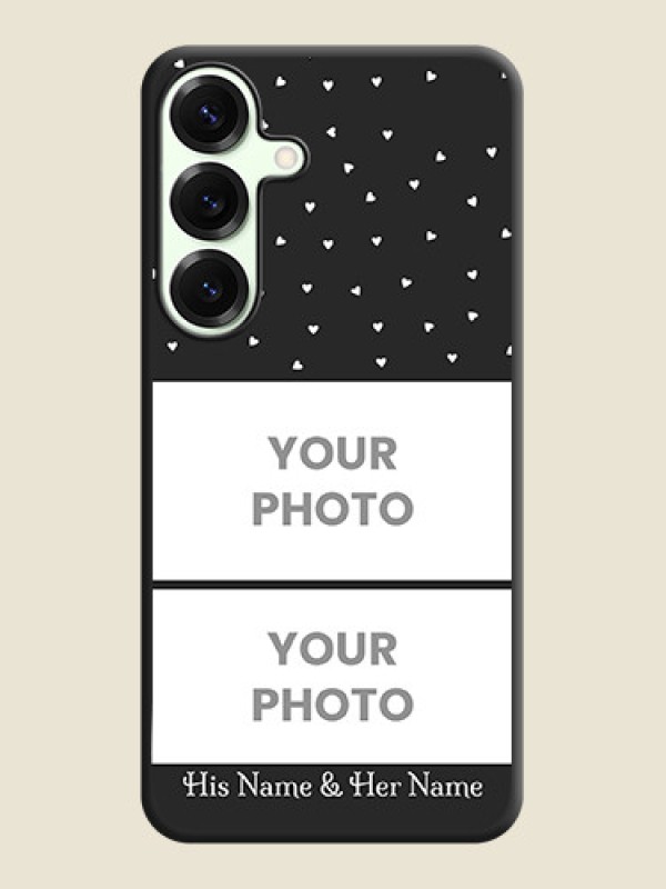 Custom Miniature Love Symbols with Name On Space Black Custom Soft Matte Mobile Back Cover - Galaxy S25 Plus 5G - alternate view