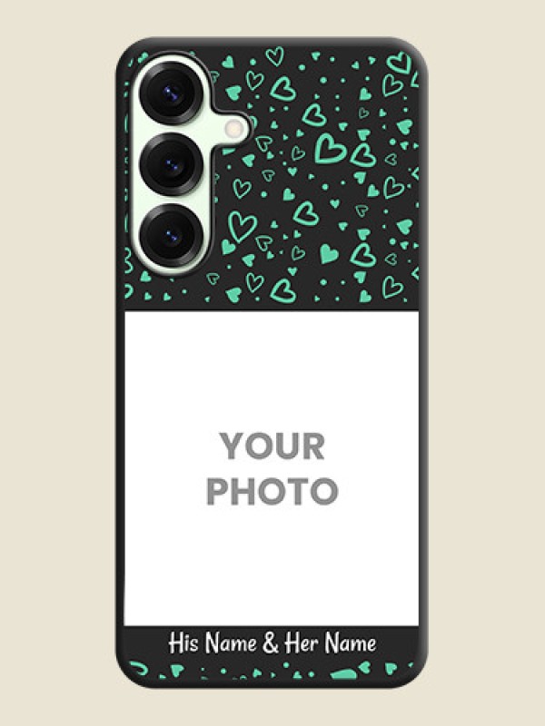 Custom Sea Green Indefinite Love Pattern on Photo On Space Black Custom Soft Matte Mobile Back Cover - Galaxy S25 Plus 5G - alternate view