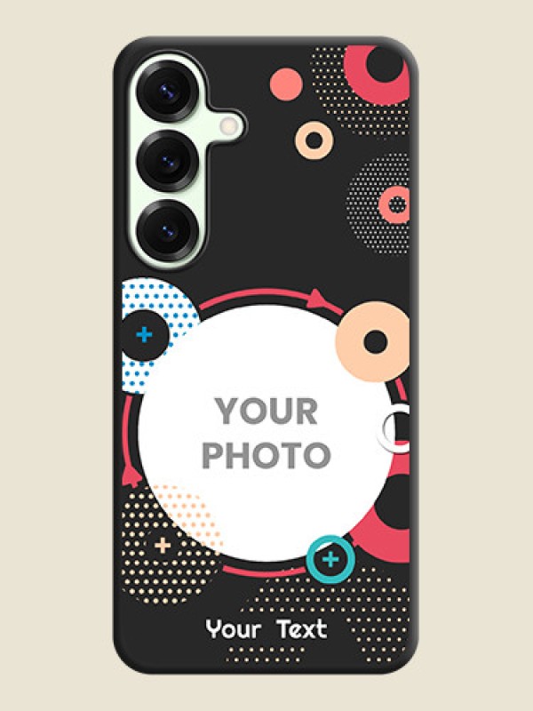 Custom Multicoloured Round Image On Space Black Custom Soft Matte Mobile Back Cover - Galaxy S25 Plus 5G - alternate view