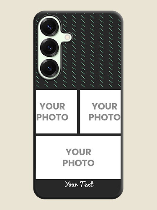 Custom Cross Dotted Pattern with 2 Image Holder On Space Black Custom Soft Matte Mobile Back Cover - Galaxy S25 Plus 5G - alternate view