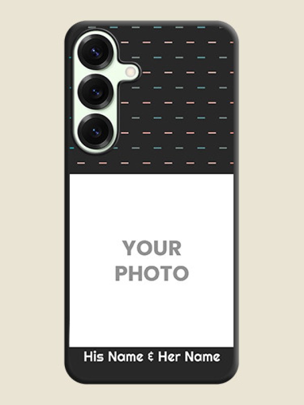 Custom Line Pattern Design with Text On Space Black Custom Soft Matte Mobile Back Cover - Galaxy S25 Plus 5G - alternate view