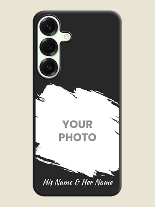 Custom Grunge Brush Strokes on Photo On Space Black Custom Soft Matte Mobile Back Cover - Galaxy S25 Plus 5G - alternate view