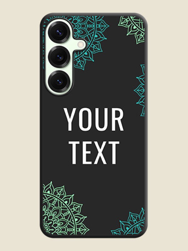 Custom Your Name with Floral Design On Space Black Custom Soft Matte Mobile Back Cover - Galaxy S25 Plus 5G - alternate view