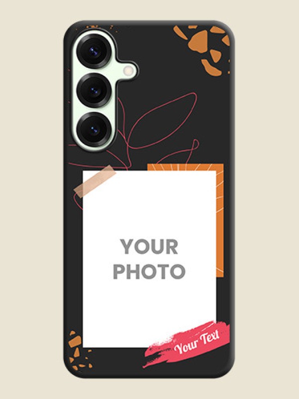 Custom Orange Photo Frame On Space Black Custom Soft Matte Mobile Back Cover - Galaxy S25 Plus 5G - alternate view
