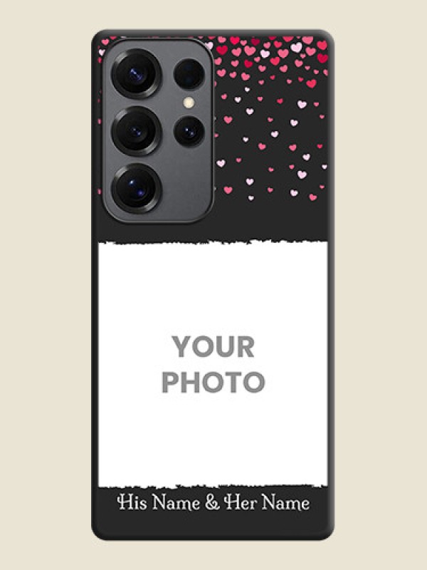 Custom Fall in Love with Your Partner on Photo On Space Black Custom Soft Matte Mobile Back Cover - Galaxy S25 Ultra 5G - alternate view