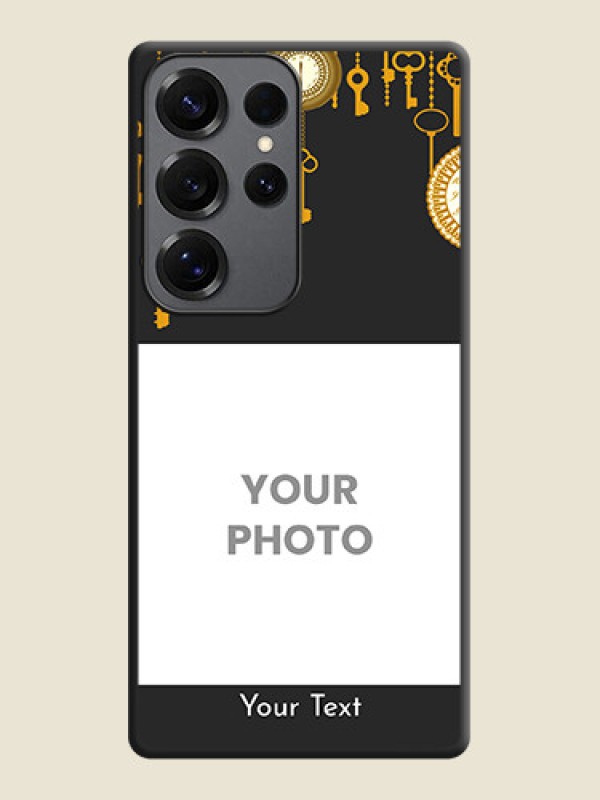 Custom Decorative Design with Text On Space Black Custom Soft Matte Mobile Back Cover - Galaxy S25 Ultra 5G - alternate view