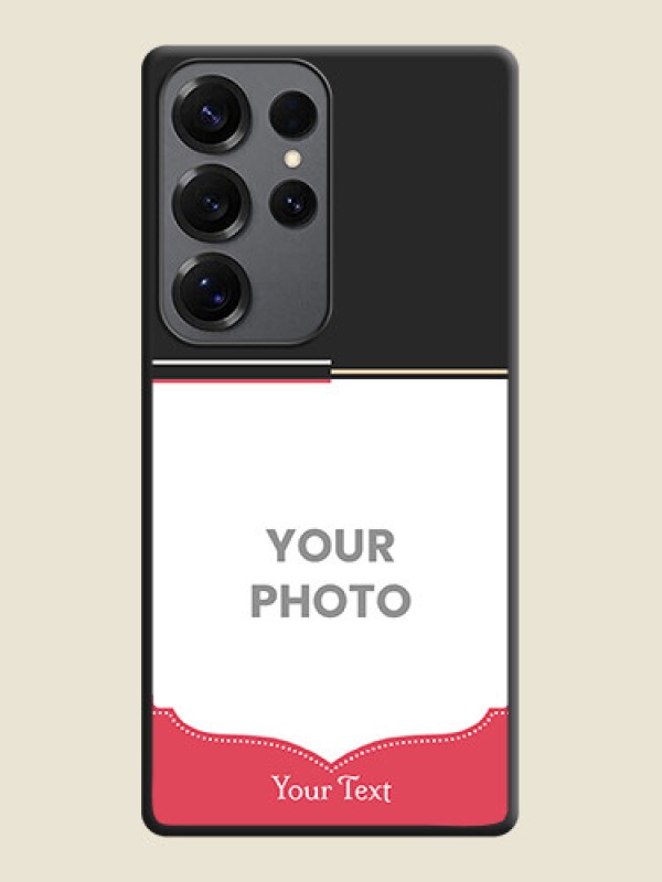 Custom Classic Plain Design with Name On Space Black Custom Soft Matte Mobile Back Cover - Galaxy S25 Ultra 5G - alternate view