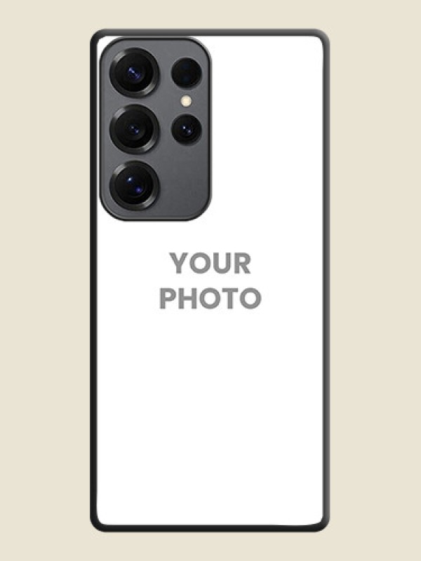 Custom Full Single Pic Upload On Space Black Custom Soft Matte Mobile Back Cover - Galaxy S25 Ultra 5G - alternate view