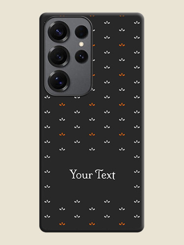 Custom Simple Pattern With Custom Text On Space Black Custom Soft Matte Mobile Back Cover - Galaxy S25 Ultra 5G - alternate view