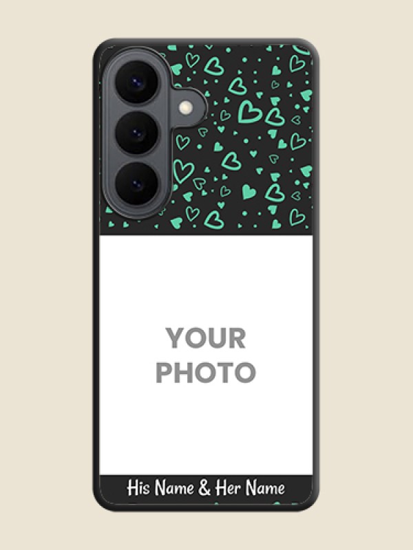 Custom Sea Green Indefinite Love Pattern on Photo On Space Black Custom Soft Matte Mobile Back Cover - Samsung Galaxy S26 5G - alternate view