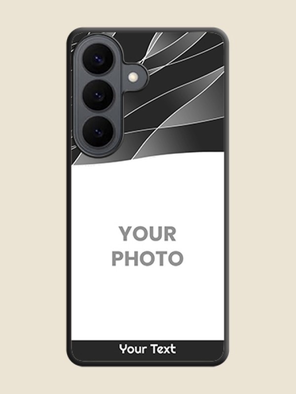 Custom Mixed Wave Lines on Photo On Space Black Custom Soft Matte Mobile Back Cover - Samsung Galaxy S26 5G - alternate view