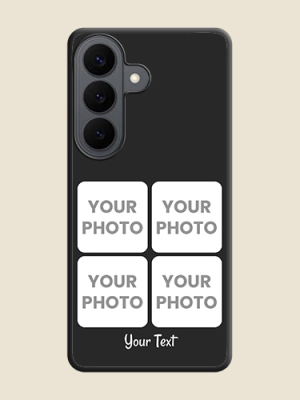 Custom Floral Art with 6 Image Holder on Photo On Space Black Custom Soft Matte Mobile Back Cover - Samsung Galaxy S26 5G - alternate view