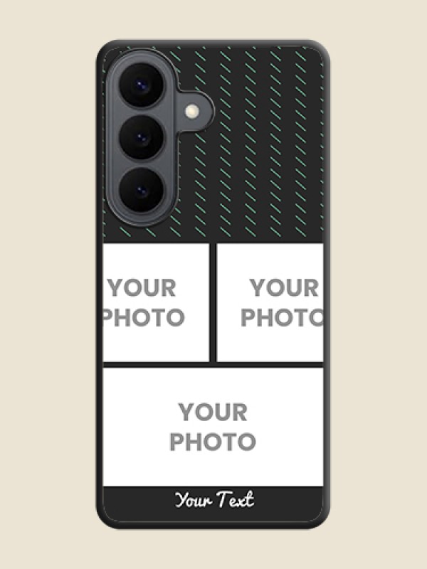 Custom Cross Dotted Pattern with 2 Image Holder On Space Black Custom Soft Matte Mobile Back Cover - Samsung Galaxy S26 5G - alternate view