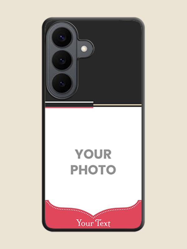 Custom Classic Plain Design with Name On Space Black Custom Soft Matte Mobile Back Cover - Samsung Galaxy S26 5G - alternate view