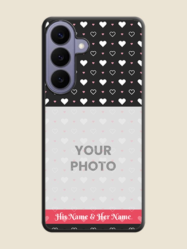 Custom White Color Love Symbols with Text Design on Photo On Space Black Custom Soft Matte Mobile Back Cover - Samsung Galaxy S26 Plus 5G - alternate view