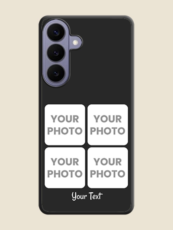 Custom Floral Art with 6 Image Holder on Photo On Space Black Custom Soft Matte Mobile Back Cover - Samsung Galaxy S26 Plus 5G - alternate view