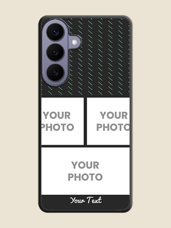 Custom Cross Dotted Pattern with 2 Image Holder On Space Black Custom Soft Matte Mobile Back Cover - Samsung Galaxy S26 Plus 5G - alternate view