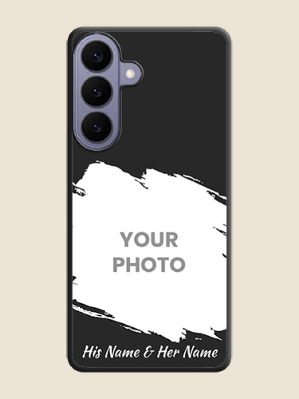 Custom Grunge Brush Strokes on Photo On Space Black Custom Soft Matte Mobile Back Cover - Samsung Galaxy S26 Plus 5G - alternate view