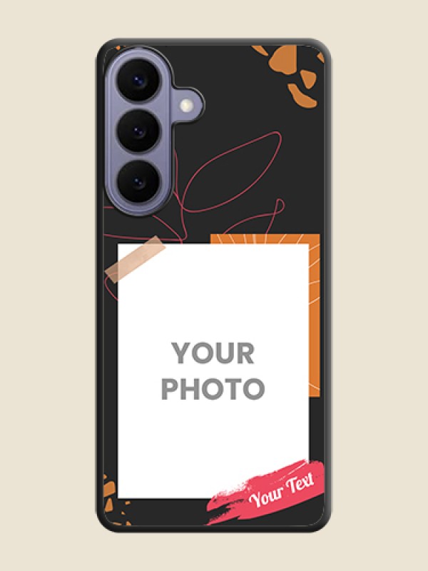 Custom Orange Photo Frame On Space Black Custom Soft Matte Mobile Back Cover - Samsung Galaxy S26 Plus 5G - alternate view