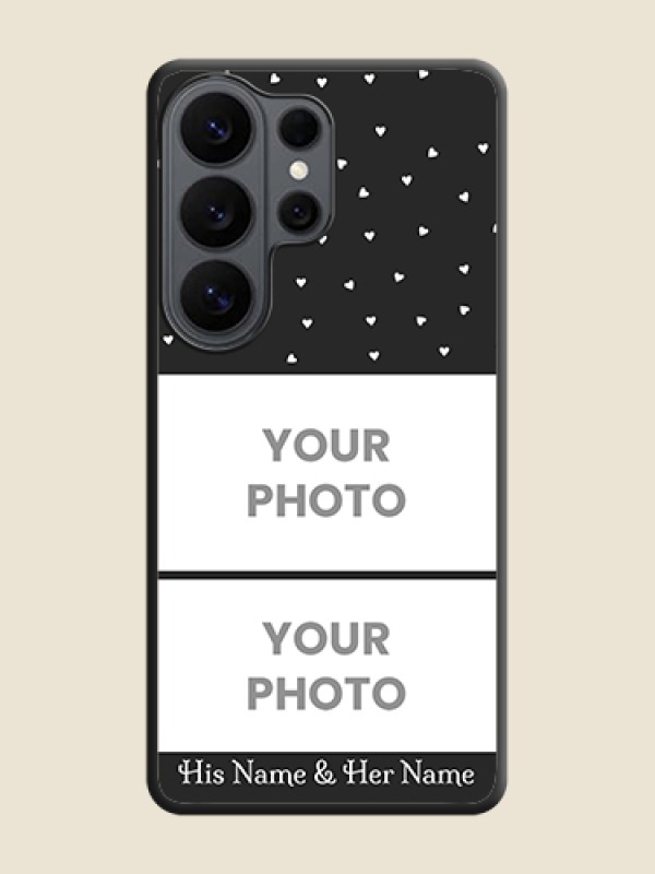 Custom Miniature Love Symbols with Name On Space Black Custom Soft Matte Mobile Back Cover - Samsung Galaxy S26 Ultra 5G - alternate view